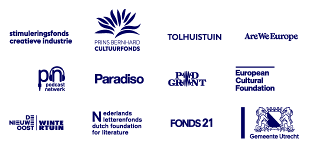 logo's van de sponsors van het Podcastfestival 2021